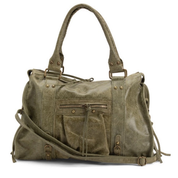 MATCHA GREEN LEATHER BAG - Picture 1 of 14